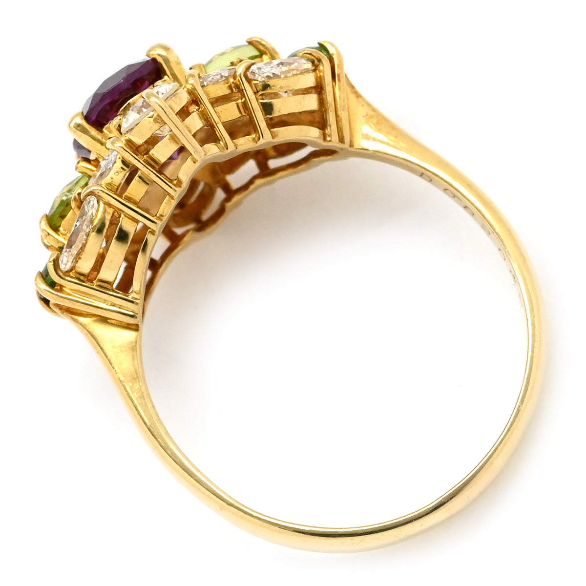 ノンブランド NON BRAND マルチカラージェムストーンリング イエロー