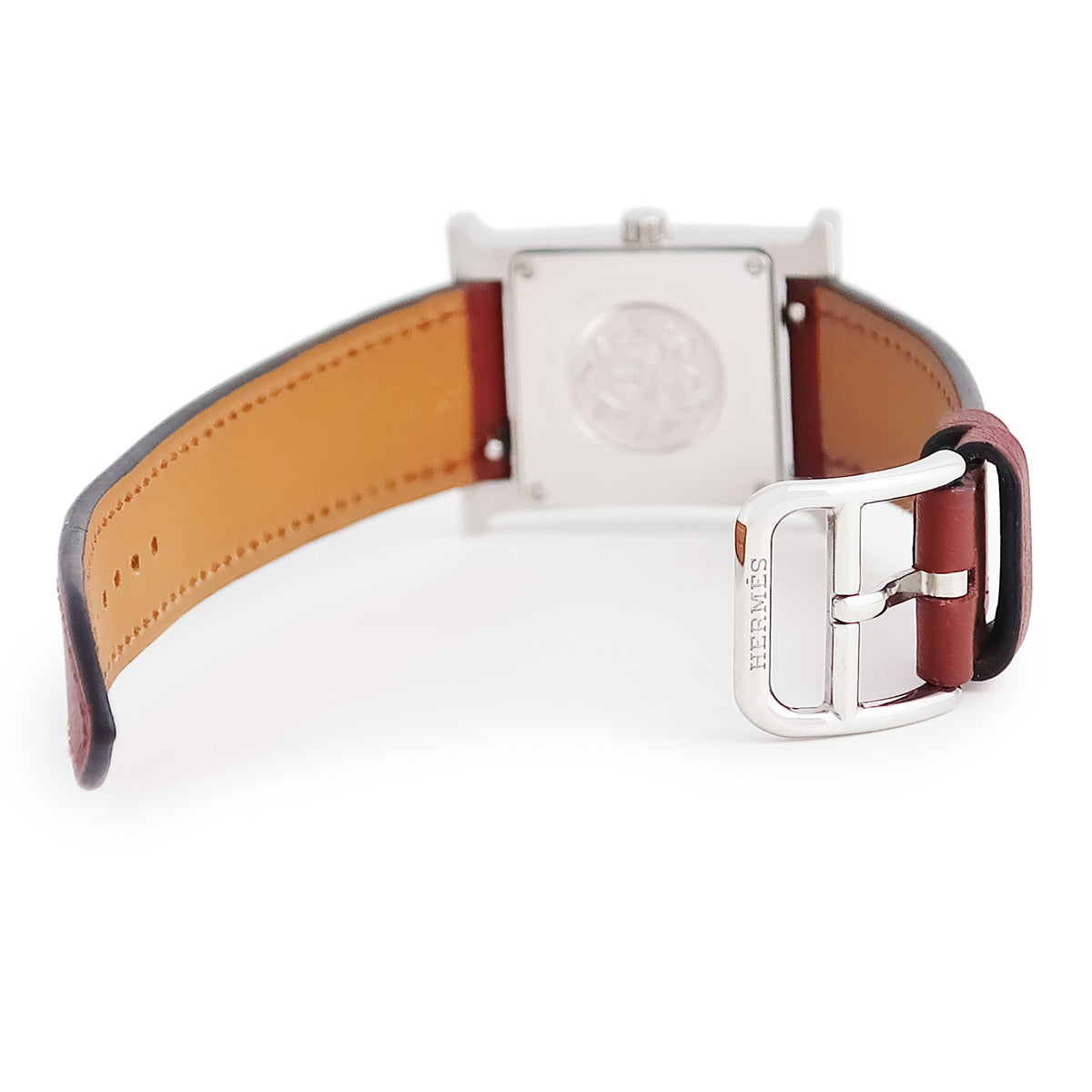 エルメス HERMES Hウォッチ PM HH1.210 クオーツ レディース レッド 赤