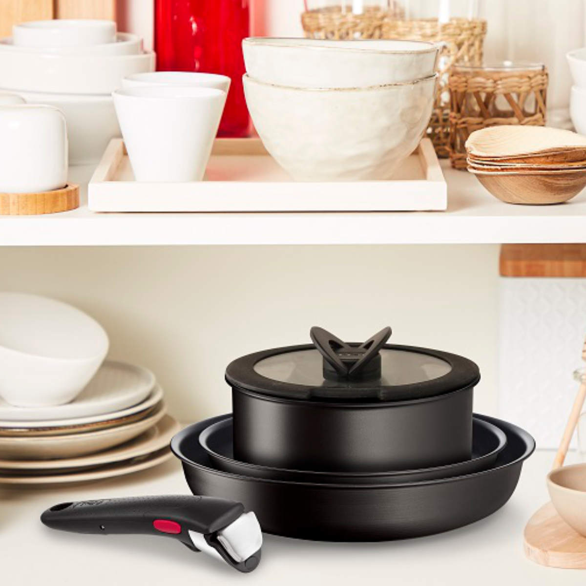 T-fal インジニオ・ネオ 6点セット+取っ手1本 IH対応 ハードチタニウム