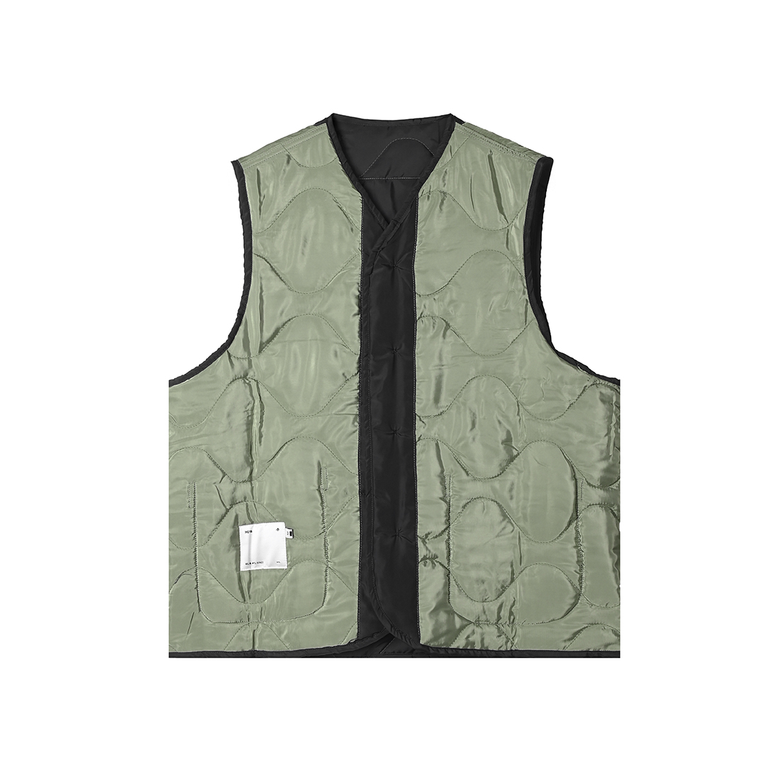 M65 Liner Service Reversible Vest LOT.03 Black-Olive — Hoya Fields