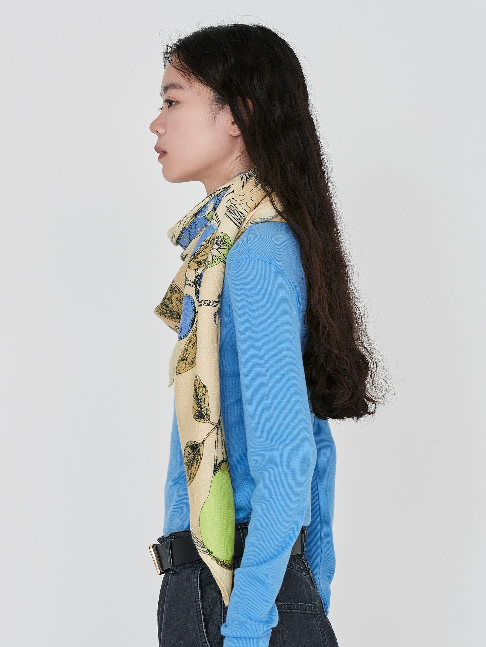 manipuri | ＜ウールシルクストールヘリンボーン織120＞アンティーク