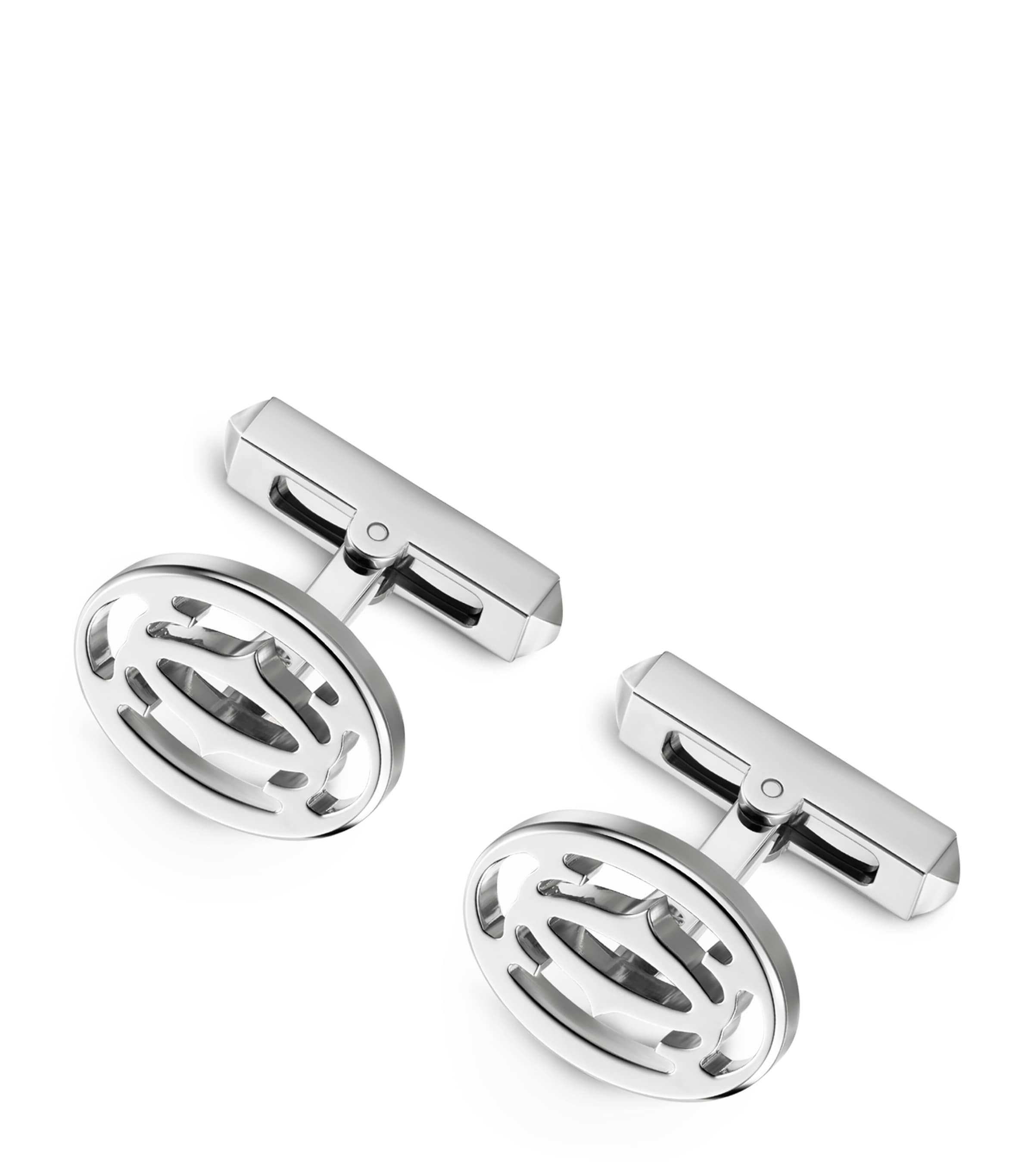 Cartier Sterling Silver Double C de Cartier Cufflinks | Harrods UK