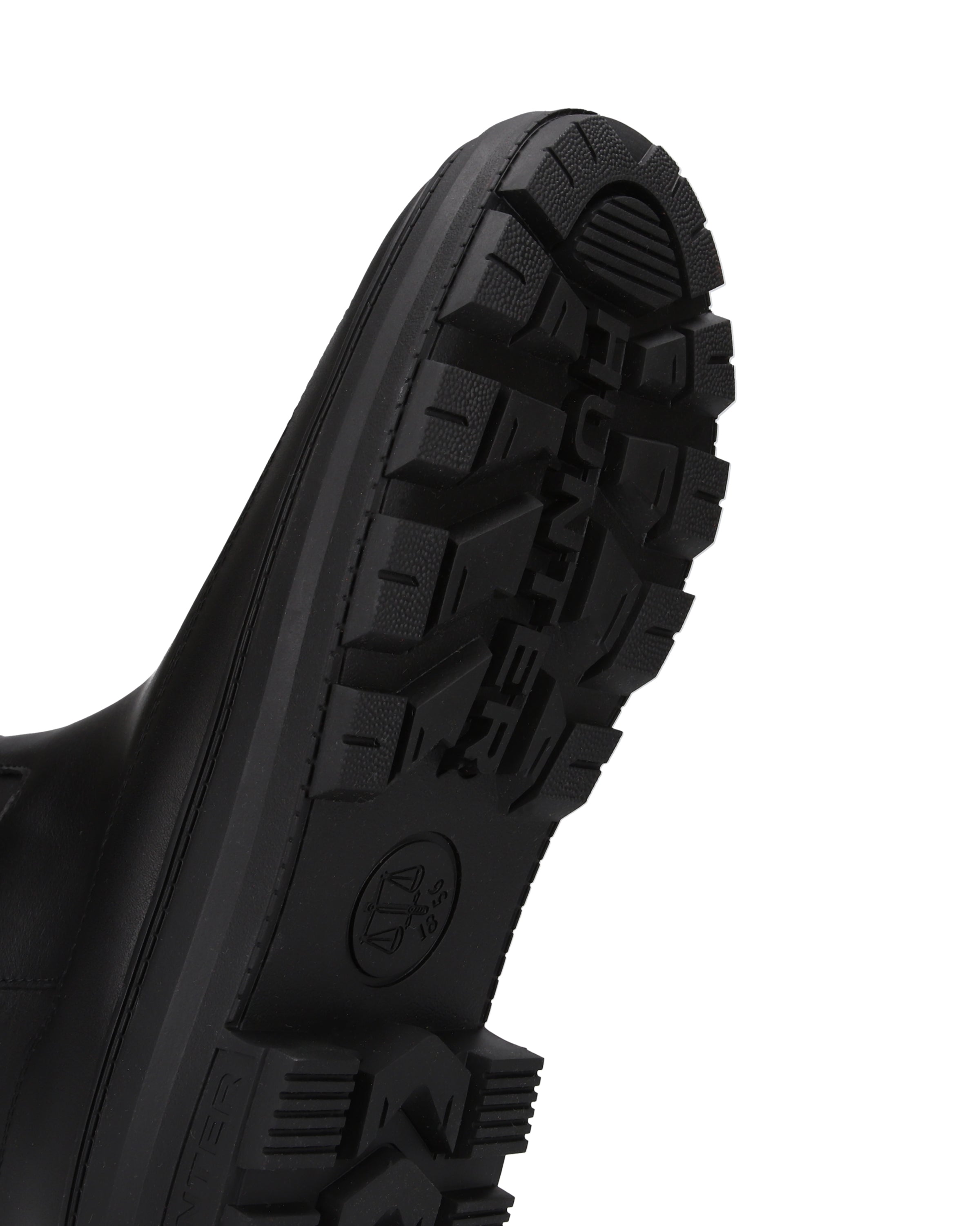 レディース シティ リベル トール レザー ジップ ブーツ - ブラック