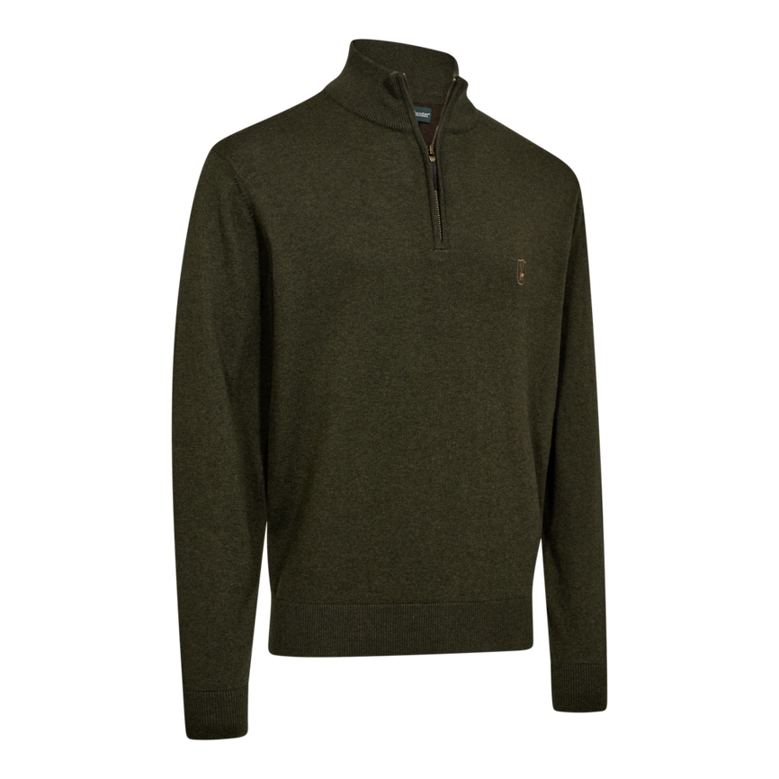 Светр Deerhunter Harrington ½-Zip Knit 368 Forest Ember Melange купити