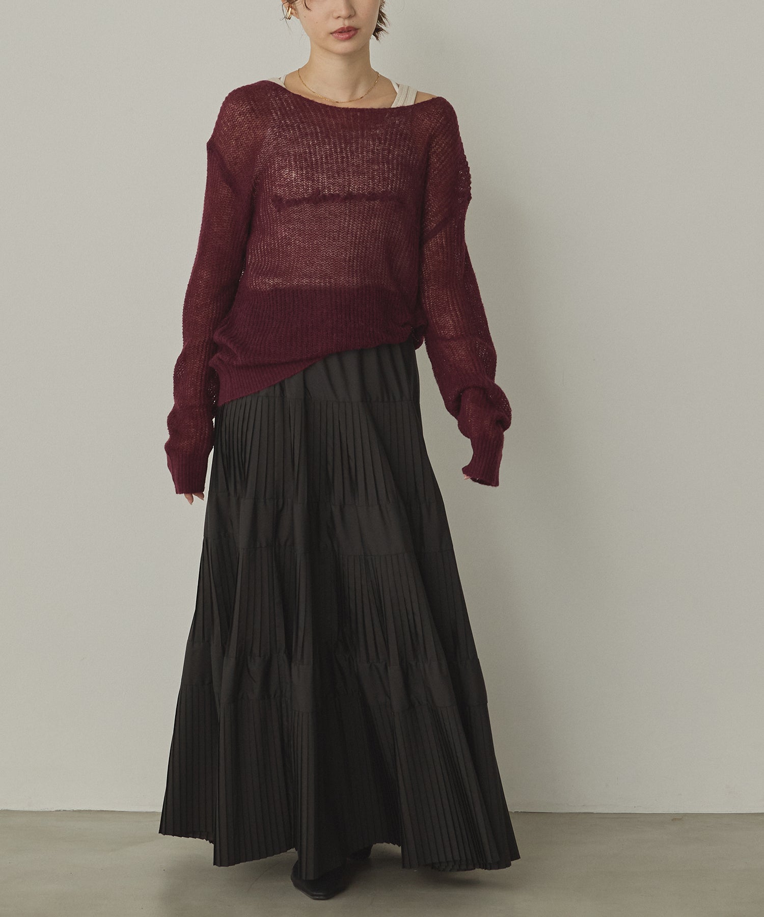 アルパカニット ロゴシアートップス