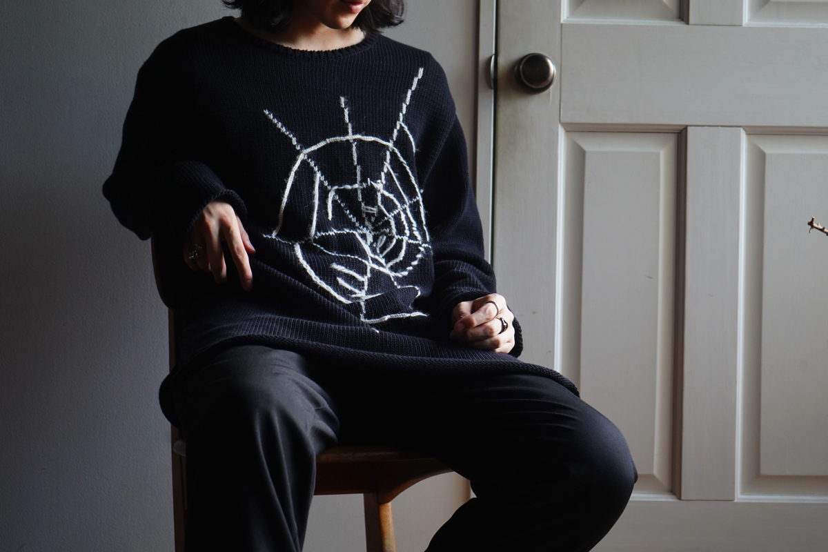 YOHJI YAMAMOTO BLACK Scandal Spiderweb Knit | HUES 福岡セレクト