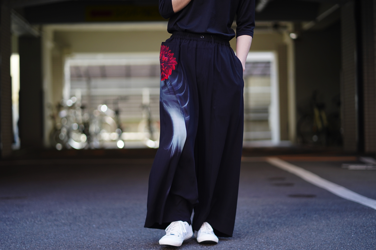 YOHJI YAMAMOTO 19SS Woman Print Wide Pants | HUES 福岡セレクトショップ