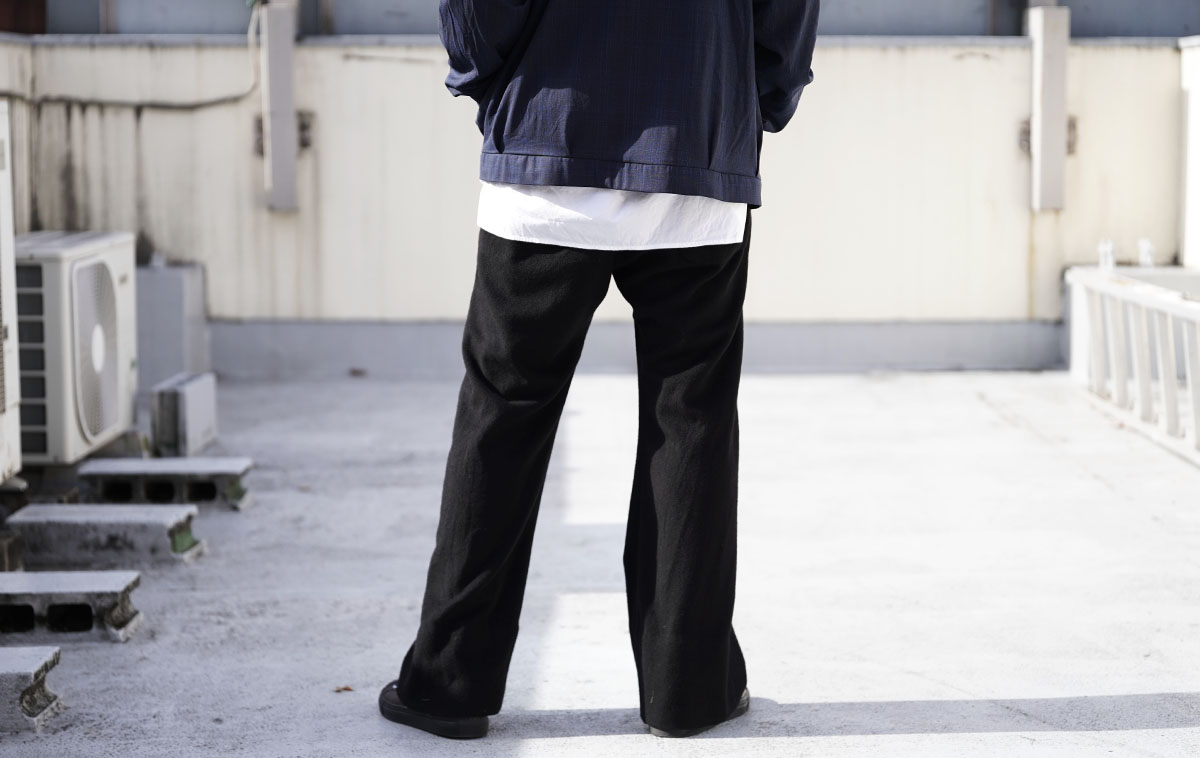 Geoffrey B.Small handmade super relaxed drawstring waist leisure