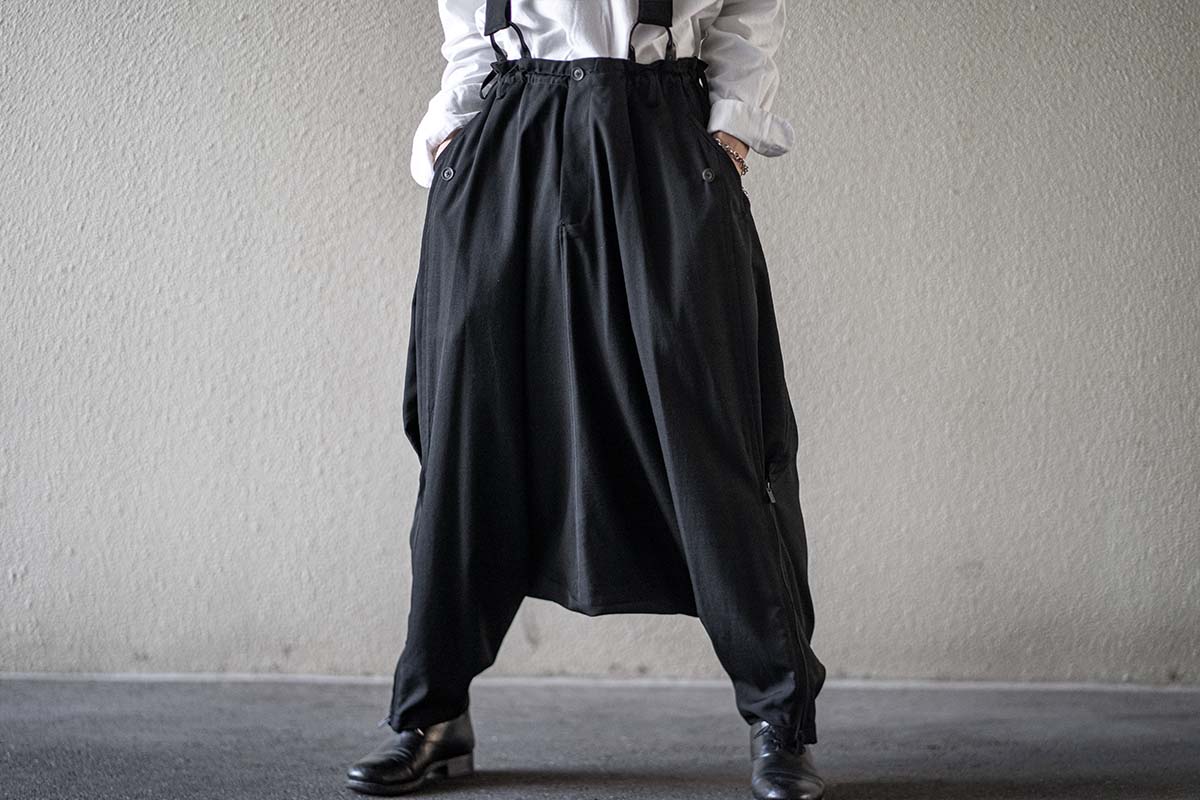 ヨウジヤマモト サルエルサスペンダーパンツ | HUES 福岡セレクトショップ