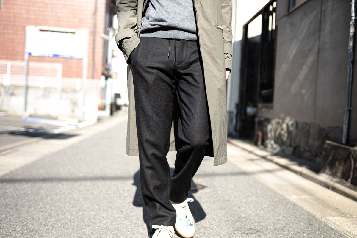 メゾンマルジェラ ウールフランネル ドローストリング パンツ | HUES