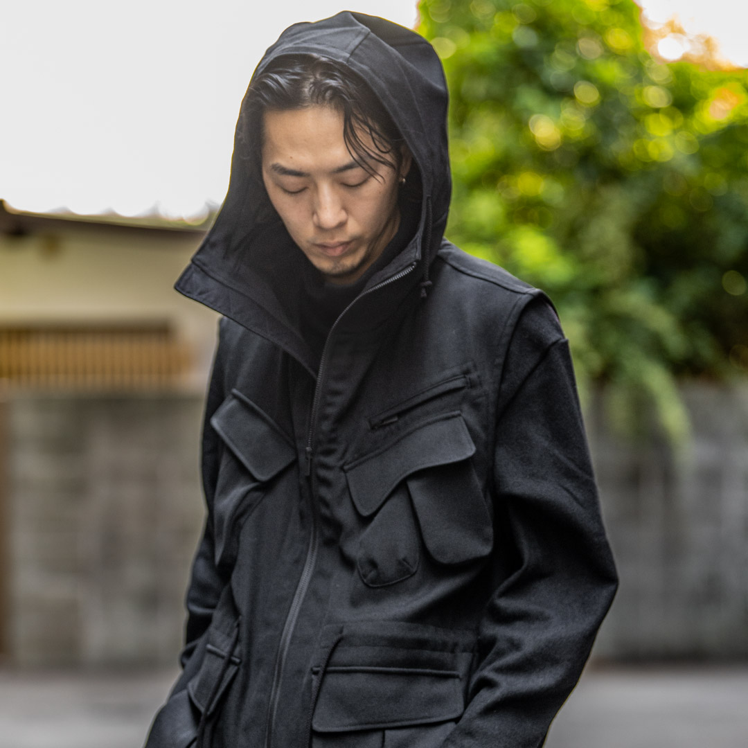 トップス 22AW ARMY GABARDINE HOOD VEST YOHJI YAMAMOTO ミリタリー