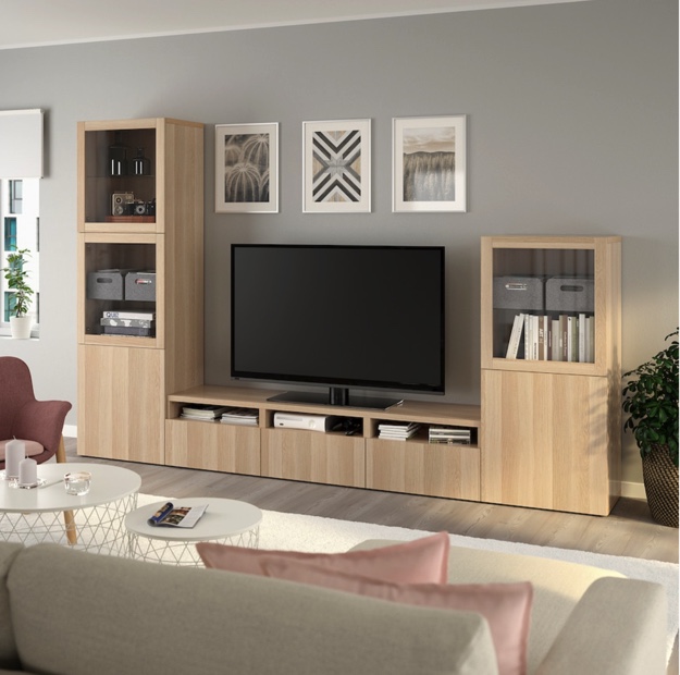 イケアの「ベストー」で収納が自由自在！ 壁掛けやテレビ台、食器棚