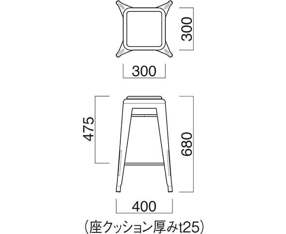 マルセイユ ハイスツールH｜クオン（オーツー）のカウンターチェア