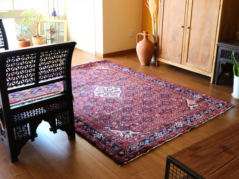 ペルシャじゅうたん トライバルラグ ハマダン イラン西部 223x155cm