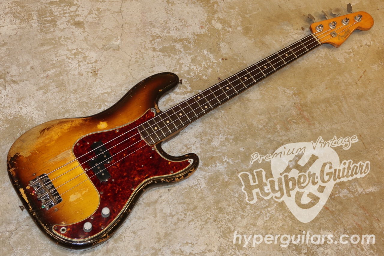 Fender '59 Precision Bass - サンバースト / スラブローズ - ハイパー