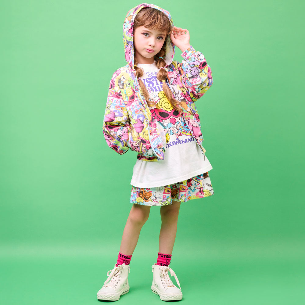 HYSTERIC MINI IN WONDERLAND総柄 Viscotex ハーフパンツ