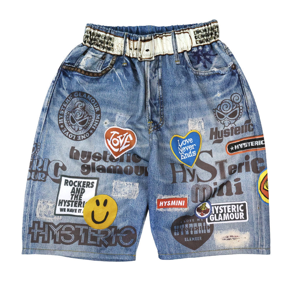 HYSTERIC LOGO Like a denim Viscotex ハーフパンツ – Hystericmini