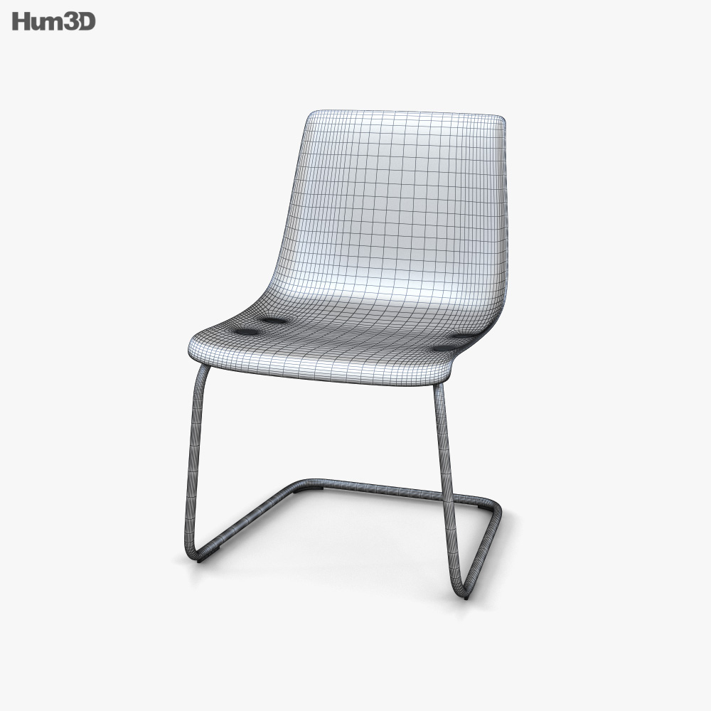 IKEA トビアス チェア 透明プラスチック座面付き 3Dモデル