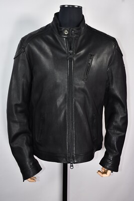 Barbour International Winter Sprocket Leather Black Men's Biker