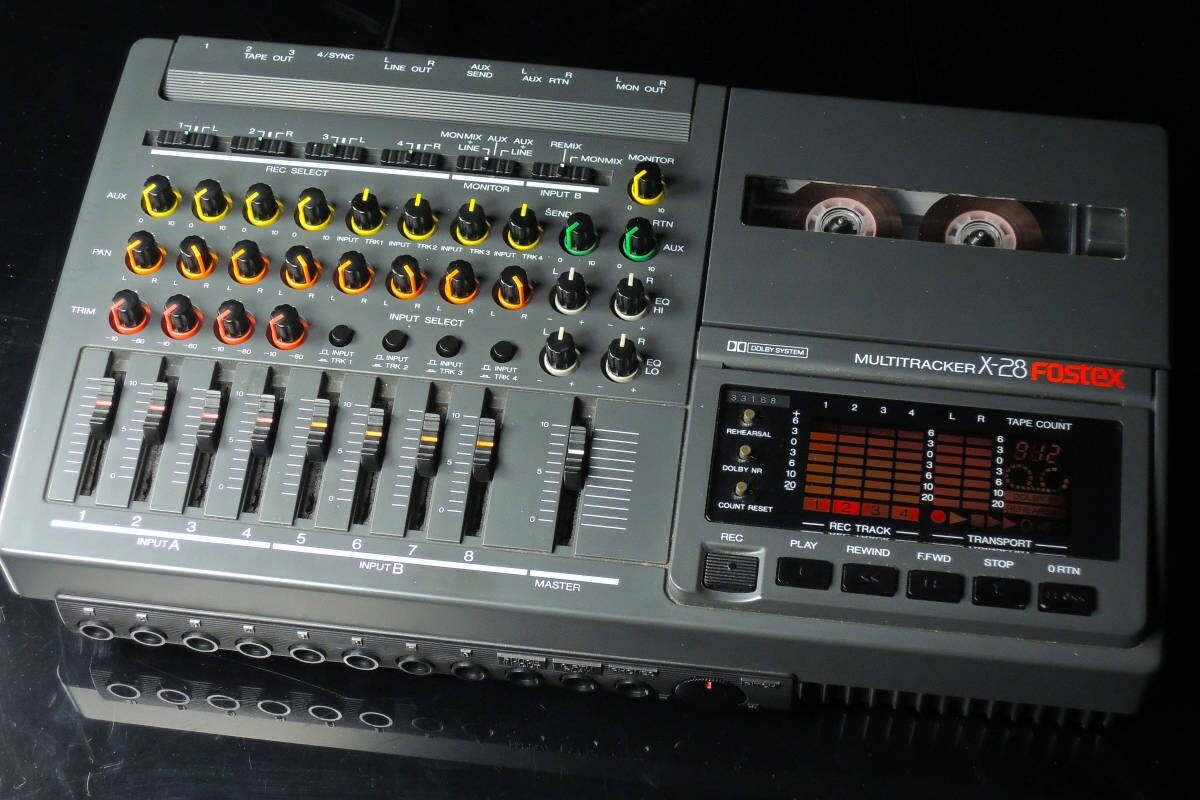 FOSTEX X-28H MULTITRACKER 4Track Cassette Mixer Recorder