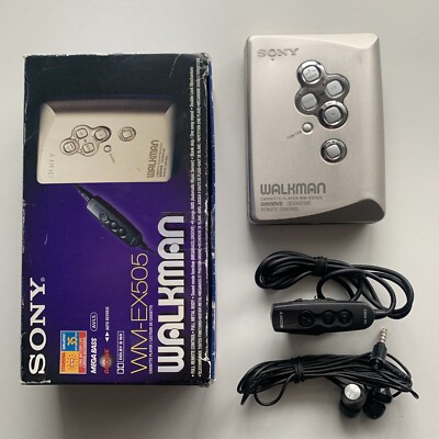 SONY WM-EX505 Walkman Portable Cassette Player - Silver. FULL