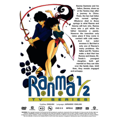 RANMA 1/2 Complete TV Anime Series DVD (English Dub) Episodes 1