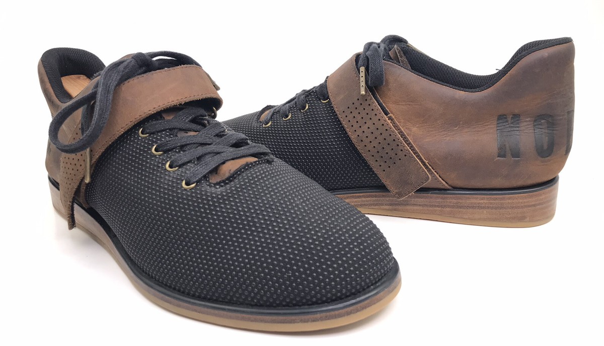 NOBULL Lifters Black/Brown Coffee Gym Leather Womens Sz 13.5 Men's