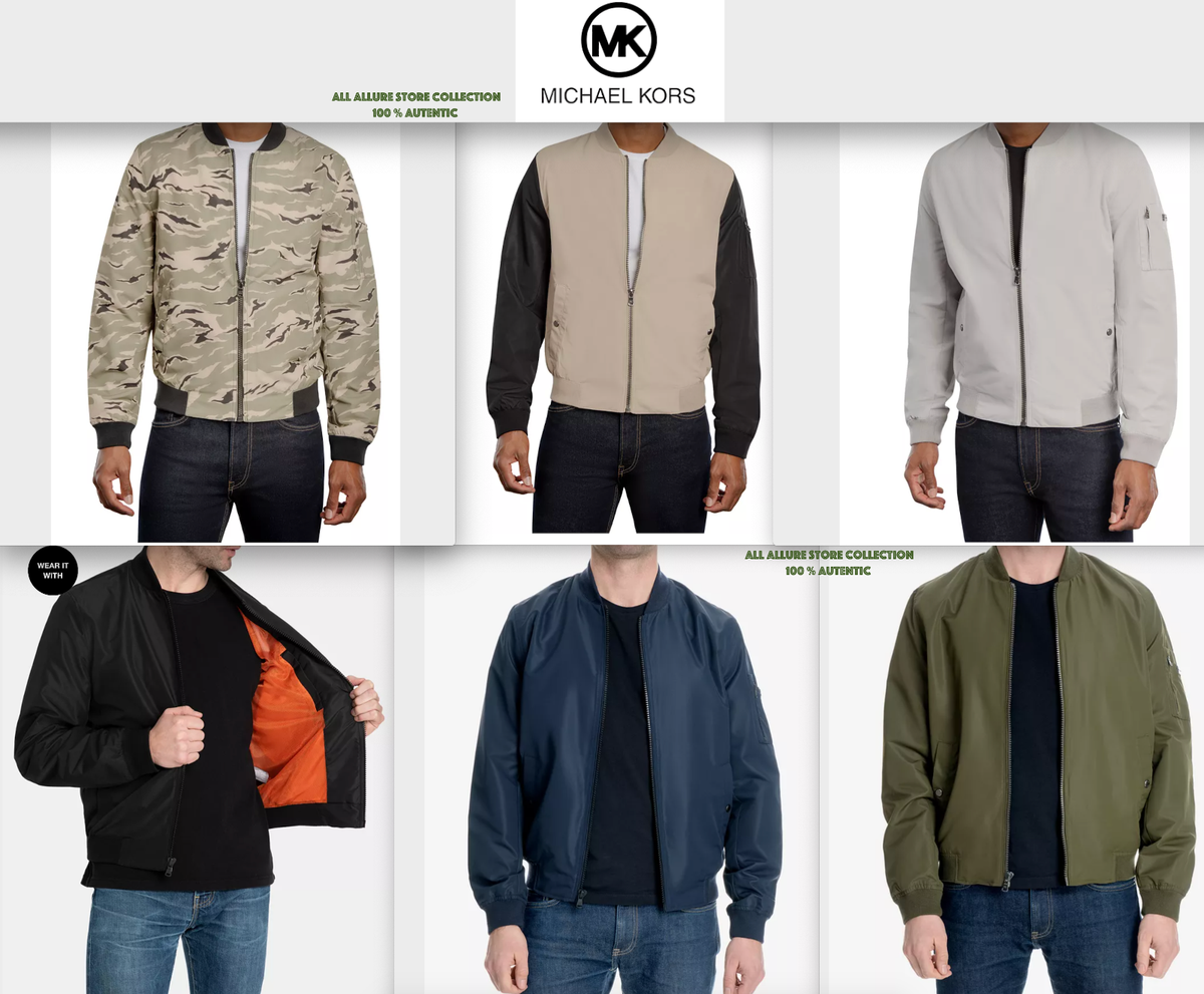 BN MICHAEL KORS Men's Bomber Jacket M,L,XL Pick size | eBay