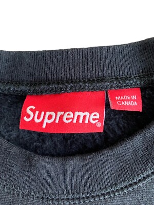 Supreme 2016 Box Logo Black On Black Crewneck Sweatshirt | eBay