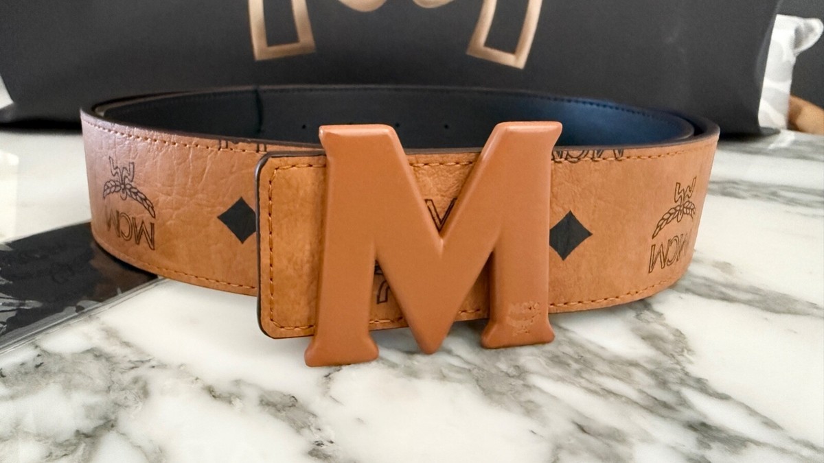 NEW MCM BELT CLAUS TONAL M REVERSIBLE Adjustable Size 110 cm