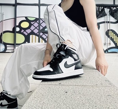 🔥Women's Size 9 - Air Jordan 1 Mid Panda DV0991-101 | eBay