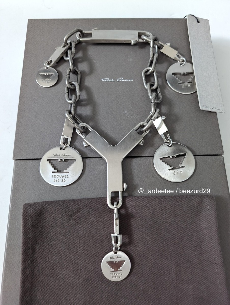 RICK OWENS RARE SS20 TECUATL RUNWAY CERBERUS UFW CHARMS CHOKER
