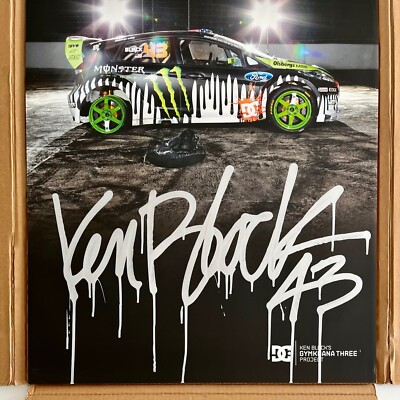 KEN BLOCK GYMKHANA 3 AUTOGRAPHED DRIP POSTER - RARE- #89 of 100