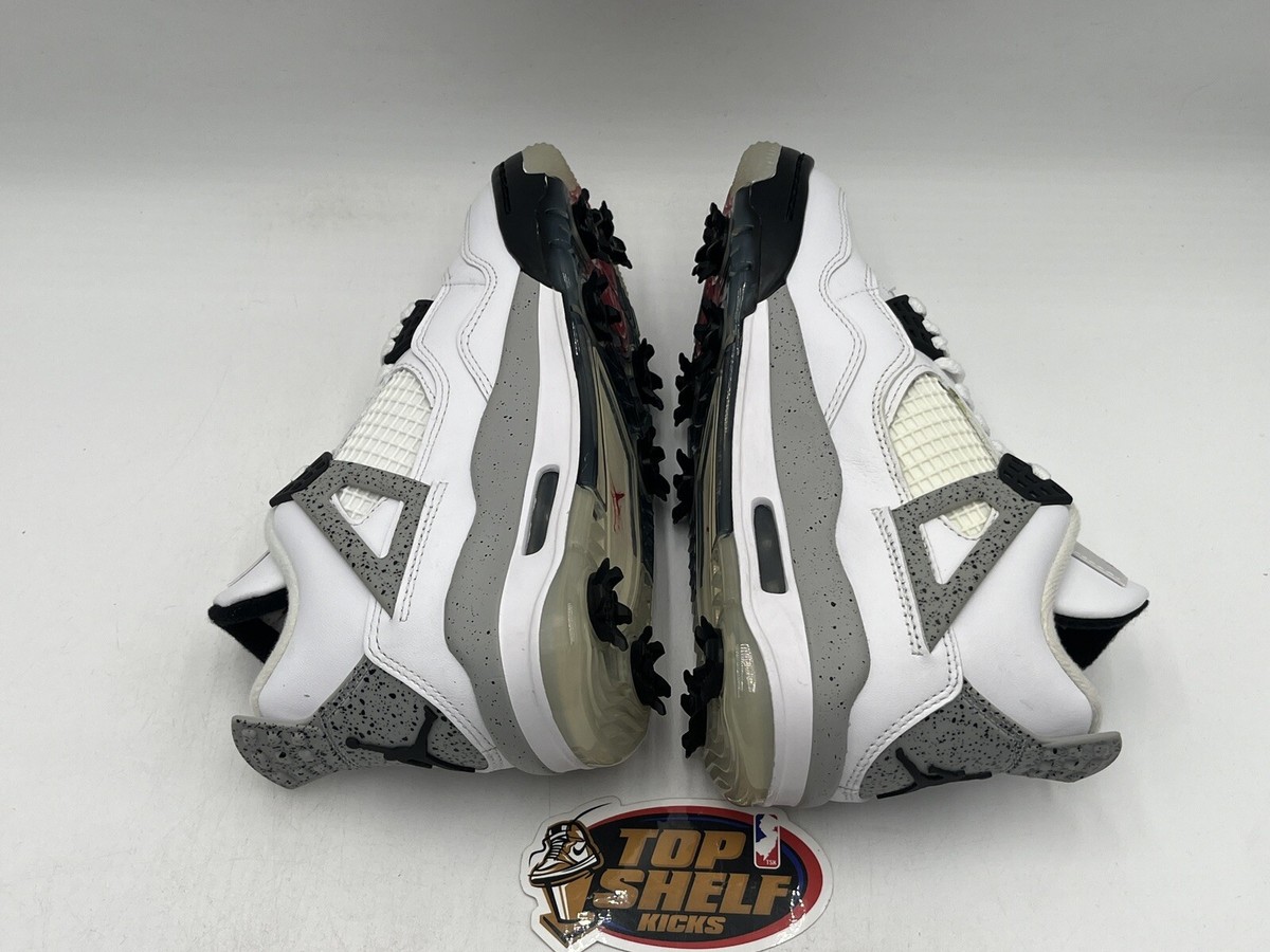 New Air Jordan 4 Golf White Cement 2021 Size 4 Rare Retro