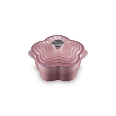 Le Creuset Cocotte Fleur Mauve Pink | eBay