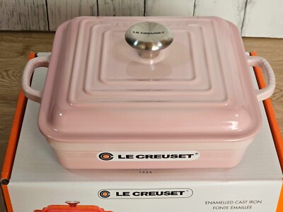 Le Creuset Signature Cocotte Square Shell Pink 24cm 9.5