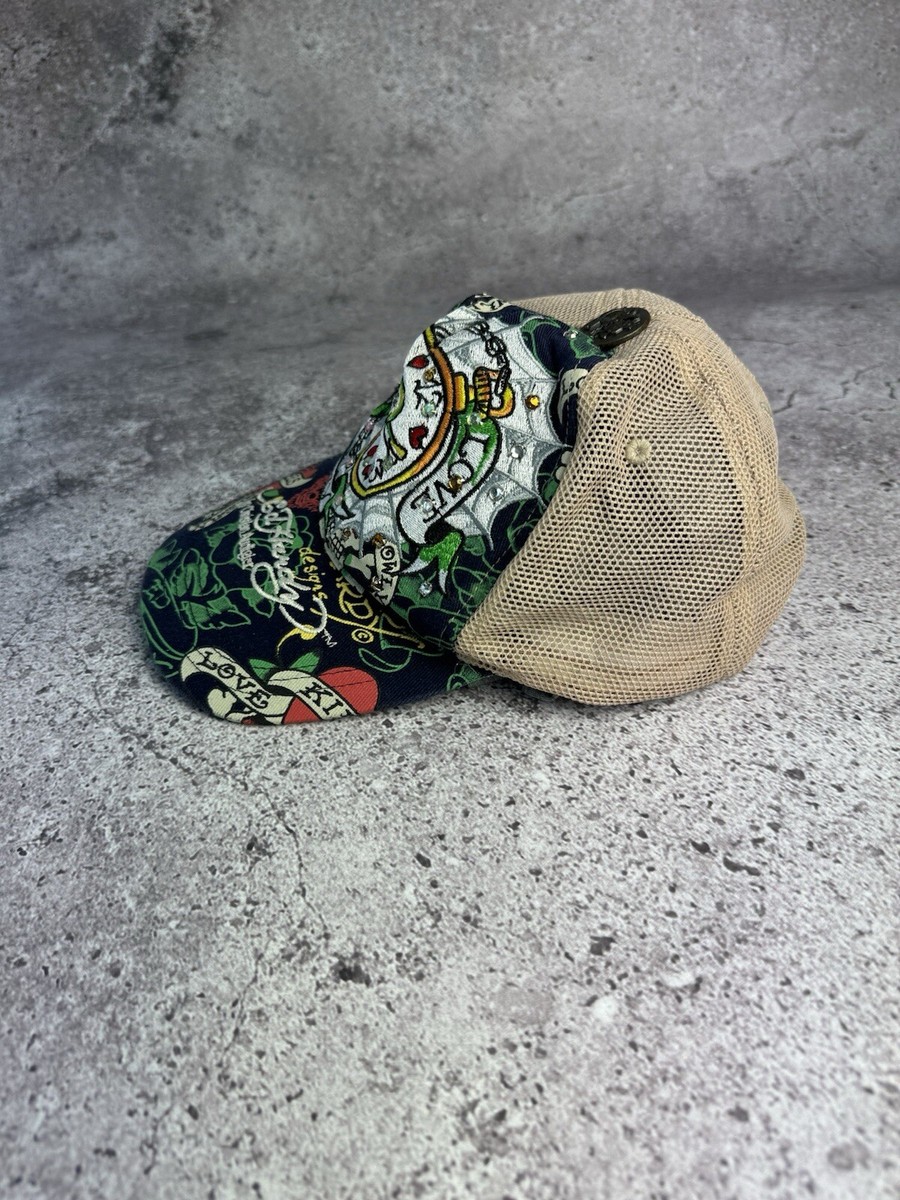 Vintage Y2K 2000s Ed Hardy by Christian Audigier Cap Hat Mesh