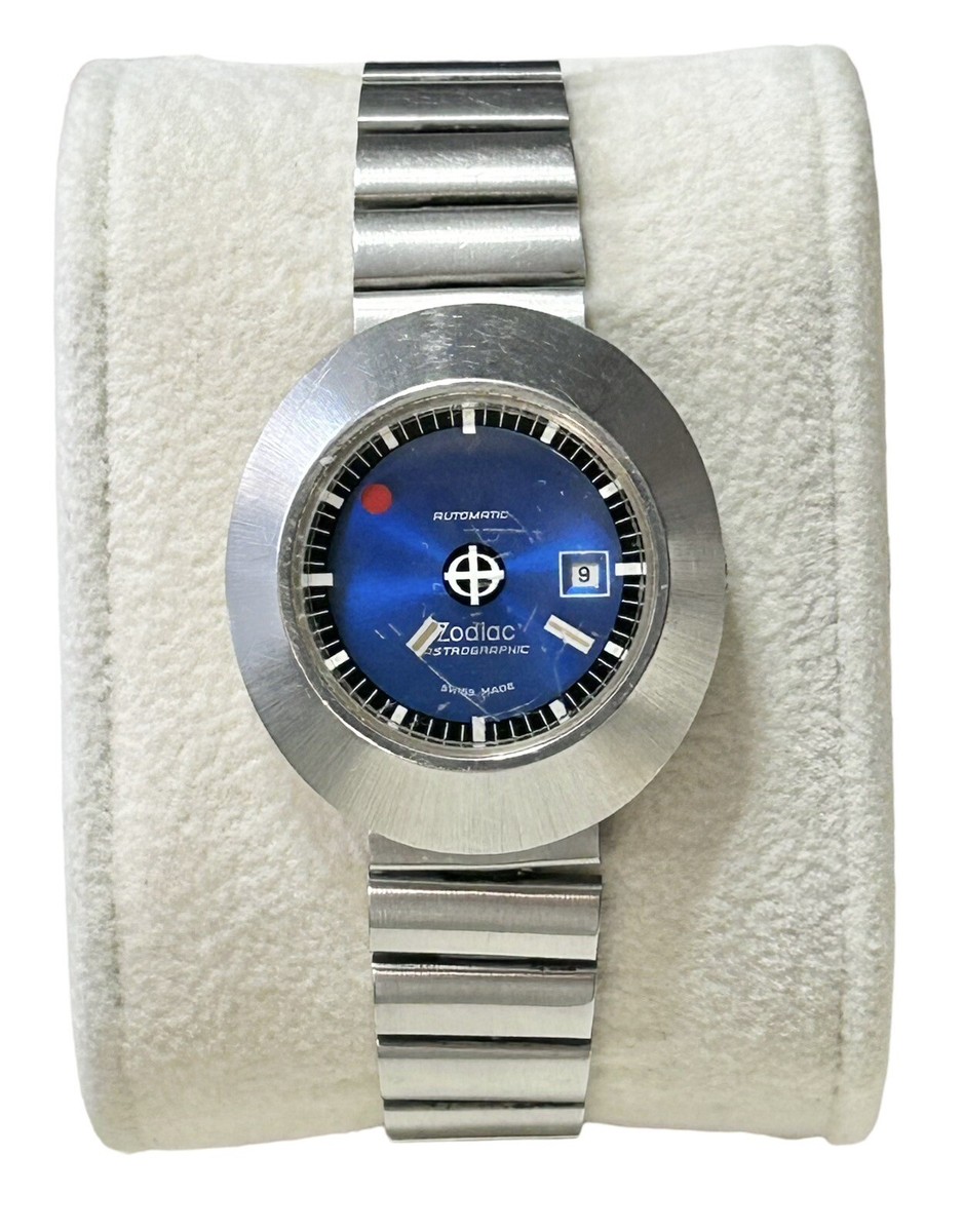 ZODIAC ASTROGRAPHIC WATCH AUTOMATIC BLUE DIAL W/ORIGINAL ZODIAC