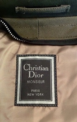 Christian Dior Mens Monsieur Trench Coat Removable Liner Sage