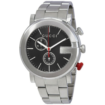 Gucci YA101361 Men's G-Chrono Silver Tone Stainless St. 101M