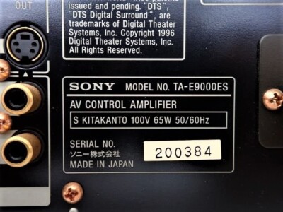 SONY TA-E9000ES AV Control Amplifier Pre-amp Processor Tested 100v