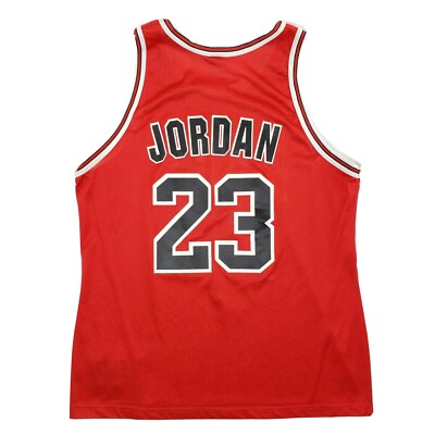 Vintage Champion Michael Jordan Chicago Bulls Red Jersey #23 X