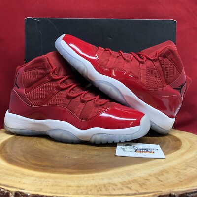 Nike Air Jordan 11 Retro GS Win Like 96 Size 7y 378038-623 Red