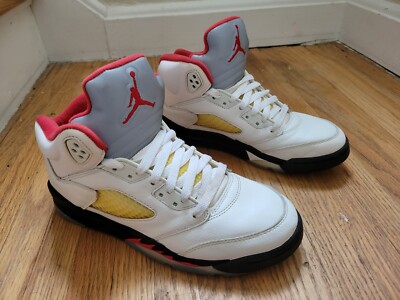 Nike Air Jordan 5 V Retro Fire Red White Red 440888 102 Size 7 Y
