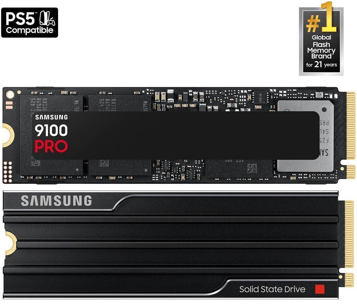 SAMSUNG SSD 9100 PRO 1TB 2TB 4TB 8TB (Heatsink) M.2 2280 PCIe 5.0
