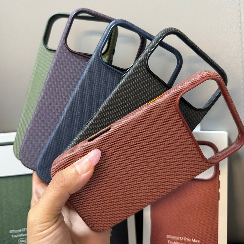 For iPhone 17 Pro Max 17 Pro 17 Apple Tech/Woven Case Magsafe PC+