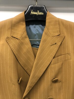 Jean Paul Gaultier Homme Brown Pin Suit - Retail $3800. 40Italy