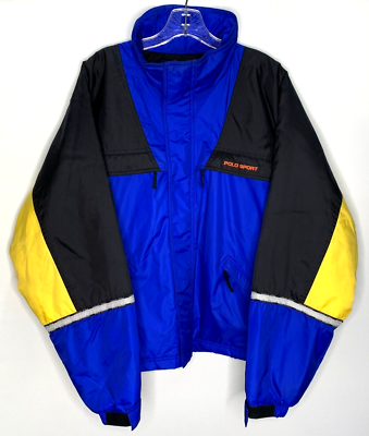 Vintage Polo Sport Ralph Lauren Mens Colorblock Jacket Technical