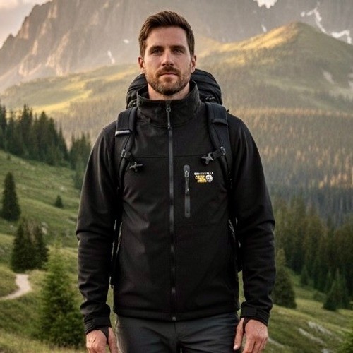 Mountain Hardwear Conduit Softshell Jacket Men XL Pockets Outdoors