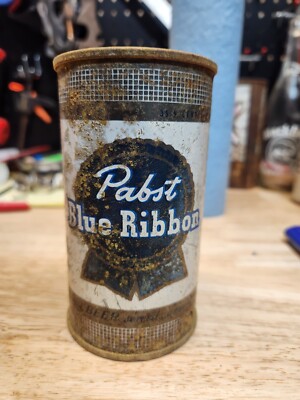 Pabst Blue Ribbon pbr milwaukee steel can Antique rare Variation